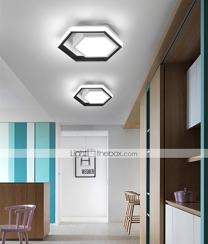 25cm LED Plafonnier Moderne Nordic Porche Lumière Couloir Allée Hexagone Formes Géométriques Encastré Lumières En Métal LED 220-240V de 2025 ? $104.99 –P3