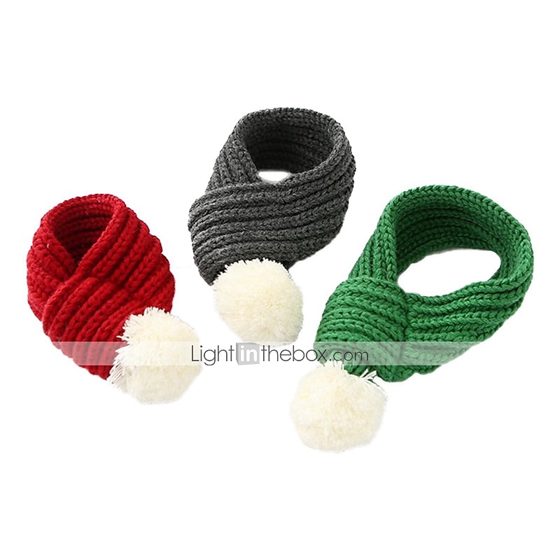 Dog Christmas Dog Scarf Cartoon Winter Dog Clothes Puppy Clothes Dog Outfits Green Gray Red Costume for Girl and Boy Dog Plush Fabric S M L, Christmas Gift for Dogs 2025 - $17.99 –P9