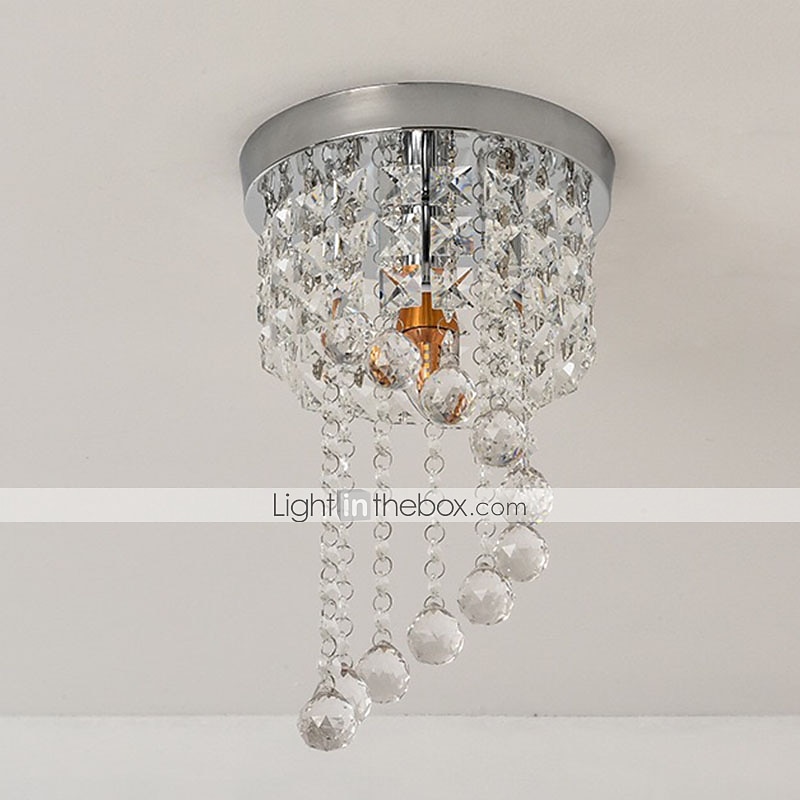 20cm led lysekrone krystall taklampe lanterne desgin innfelt lys metall galvanisert moderne juledekorasjon 110-120v 220-240v 2025 - $109.99 –P7