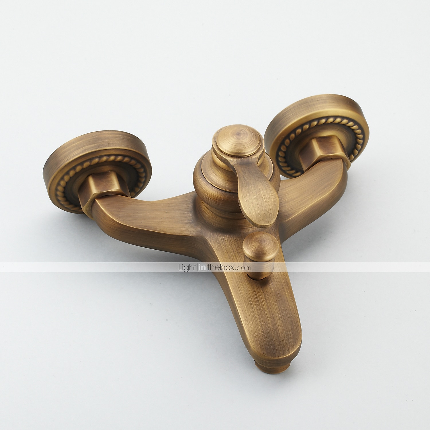 Shower Faucet Set Handshower Included Vintage Style/Country Brass Mount Outside Ceramic Valve Bath Shower Mixer Taps/Single Handle/Yes/Single Handle Three Holes 2025 - $153.99 –P7