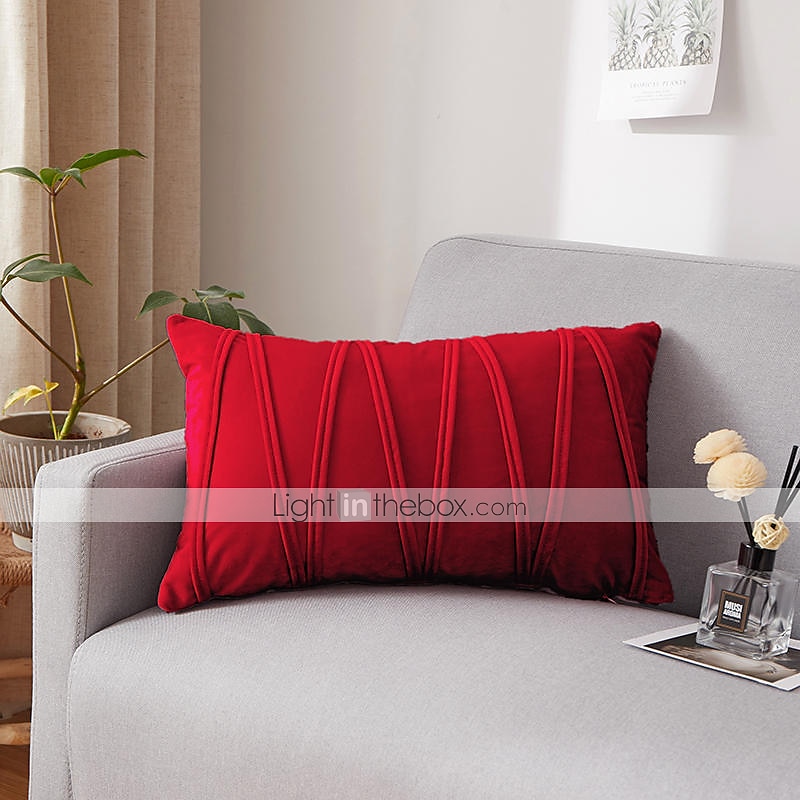 Decorative Toss Pillows Velvet Cover for Pillows Pillow Case Cover Home office Pillow Case Cover Modern Sample Room Cushion Cover Outdoor Cushion for Sofa Couch Bed Chair Pink Blue Sage Green Purple 2025 - $18.99 –P14