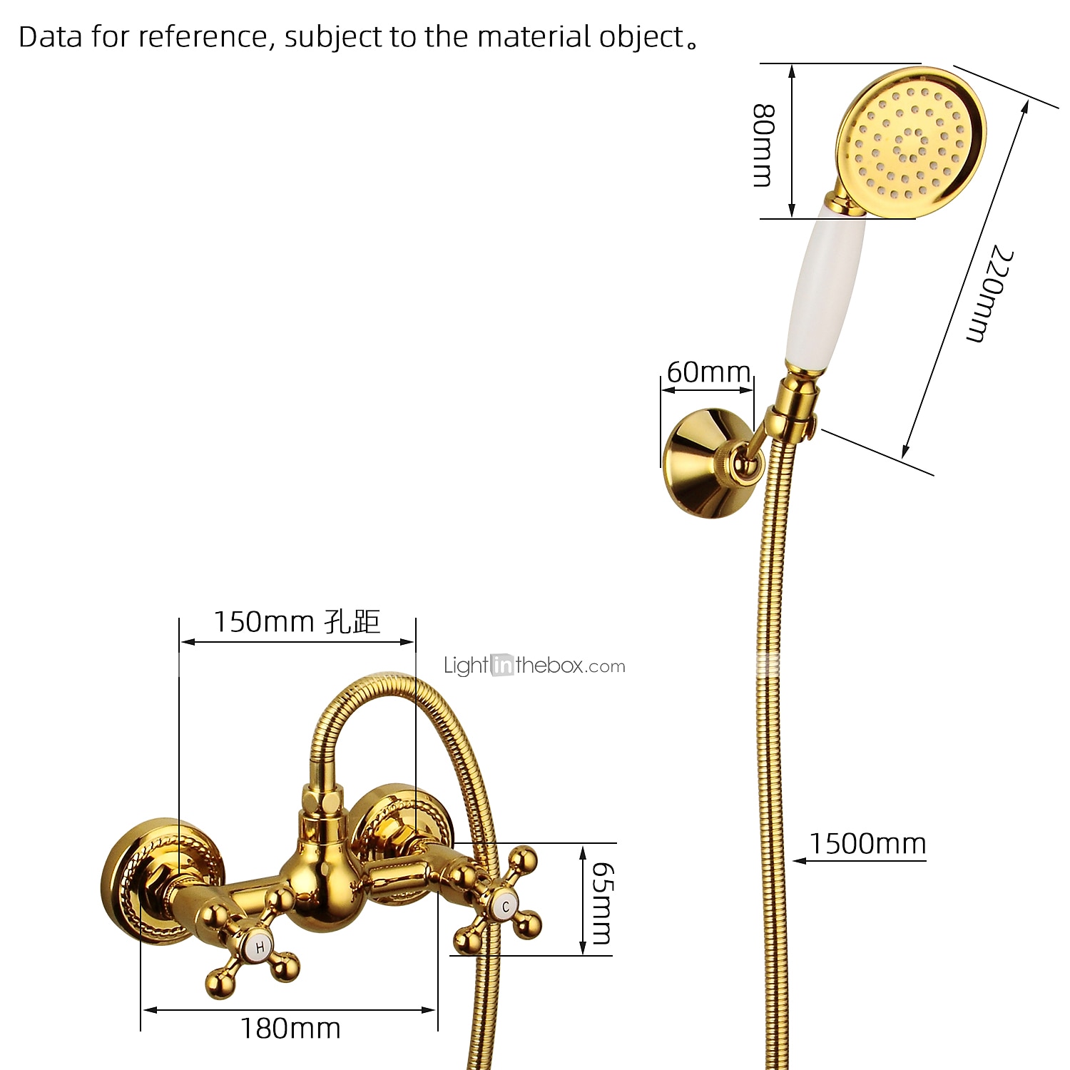 набор смесителей для душа ручной душ в комплекте винтажный стиль/деревенская латунь/гальваническое крепление наружный керамический клапан душ для ванны 2025 - $145.99 –P12