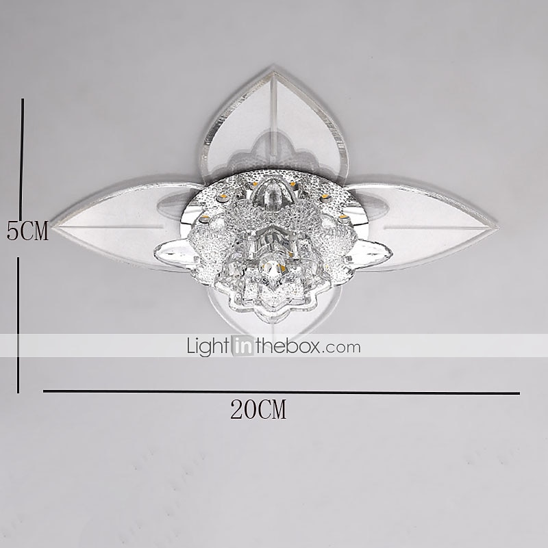 20cm led luz de teto de cristal luz de varanda corredor lâmpada moderna flor desgin luzes embutidas de metal galvanizado 110-240 v de 2025 por $71.99 –P5