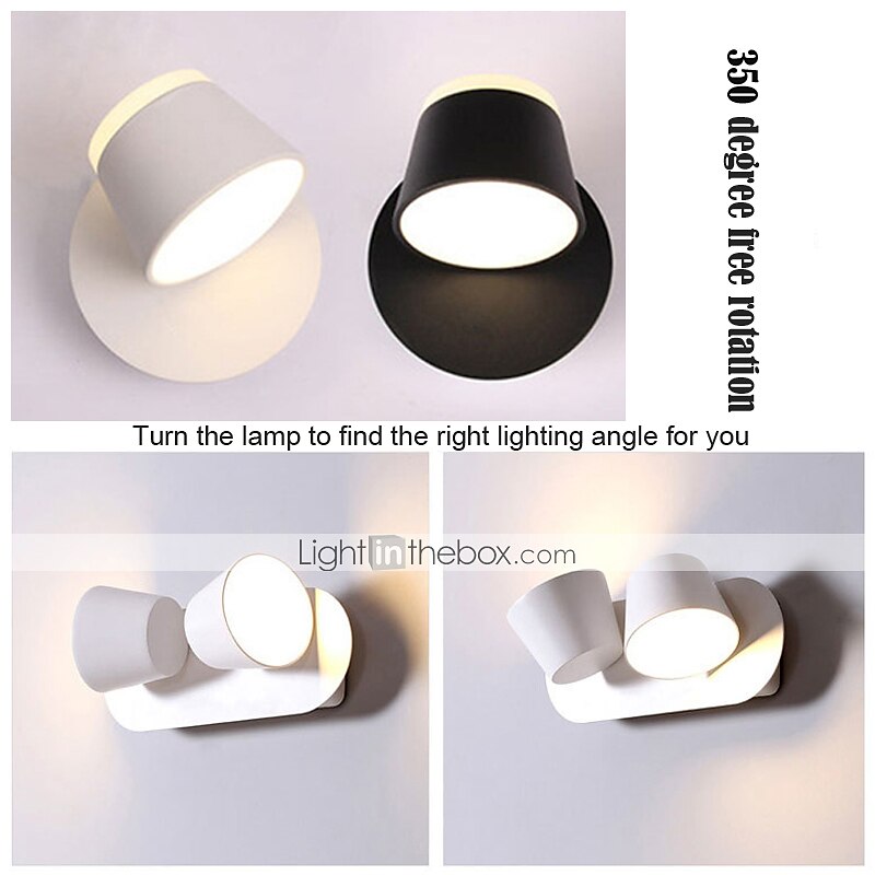 Lightinthebox Double Sided Light-emitting Indoor Wall Light LED Dimmable Rotatable Wall Lamp Nordic Modern Creative Bedroom Bedside Hotel Living Room AC110-240V 2025 - $70.99 –P4