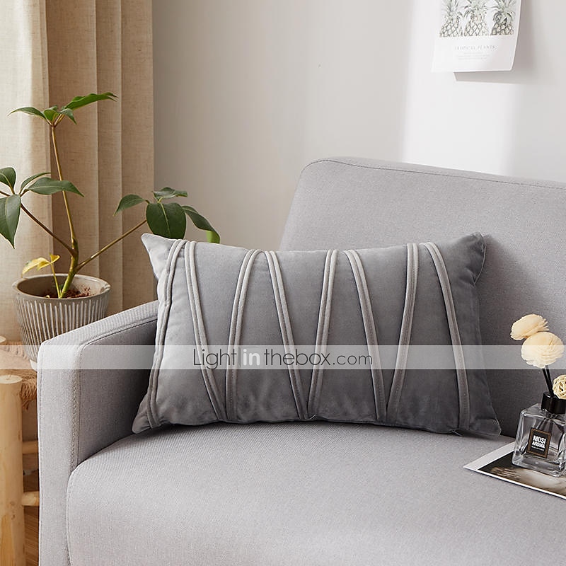 Decorative Toss Pillows Velvet Cover for Pillows Pillow Case Cover Home office Pillow Case Cover Modern Sample Room Cushion Cover Outdoor Cushion for Sofa Couch Bed Chair Pink Blue Sage Green Purple 2025 - $18.99 –P12