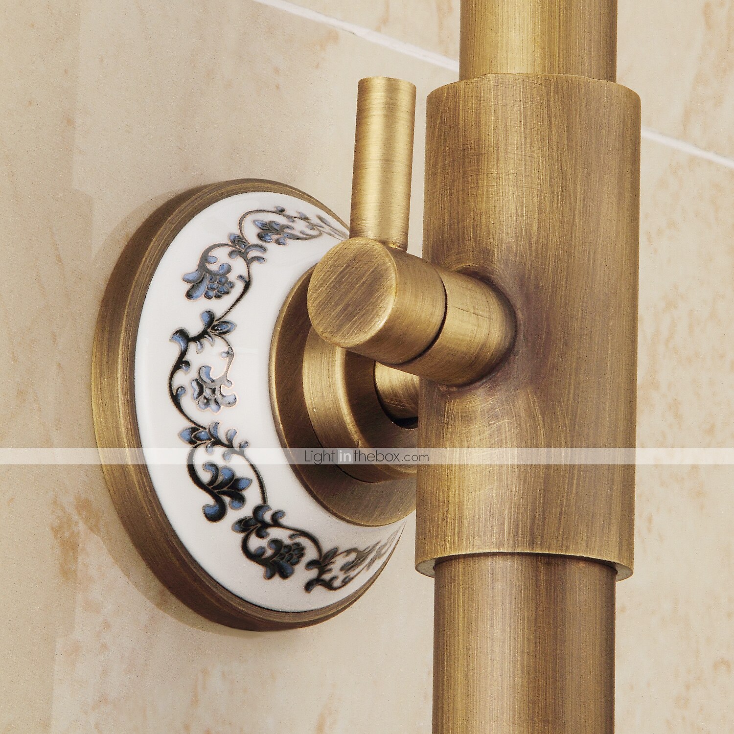 Shower Faucet,Shower System/Rainfall Shower Head System Set Handshower Included pullout Rainfall Shower Vintage Style/Country Brass Mount Outside Ceramic Valve Bath Shower Mixer Taps 2026 - $307.79 –P15