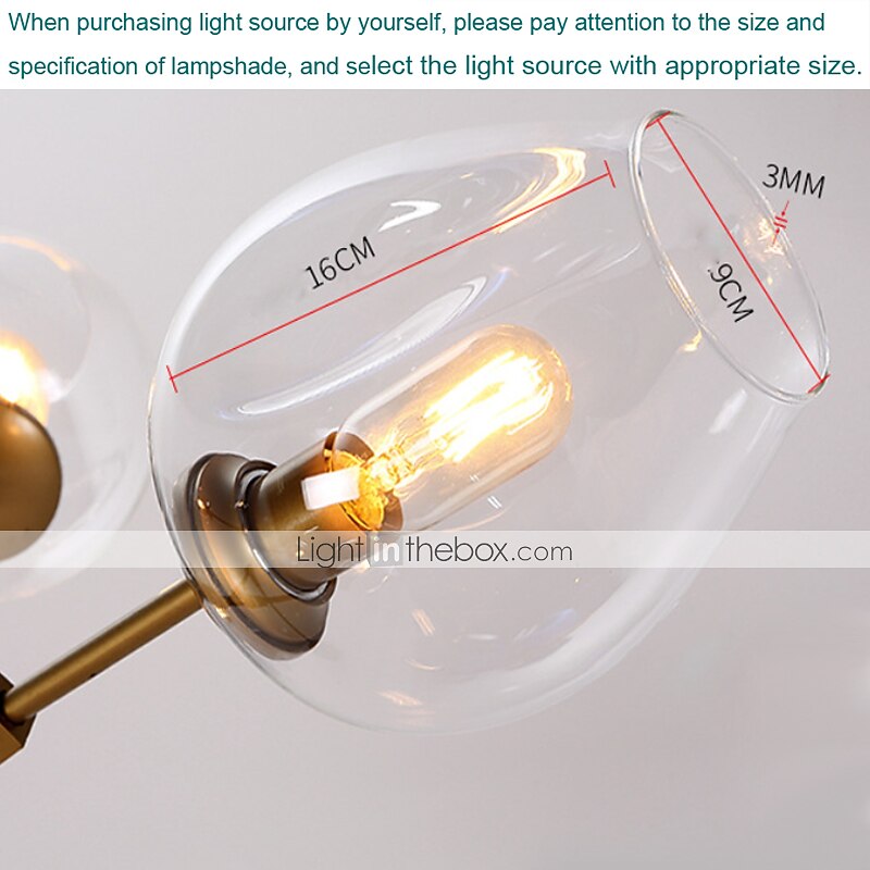 Multi Heads Magic Bean Chandelier Warm White Light Creative Art Modern Living Room Lamp Heteromorphic Nordic Simple Molecular Glass Ball Dining Room AC110V AC220V 2026 - $287.89 –P5