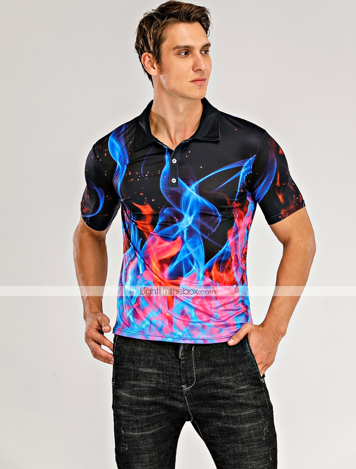 Per uomo Pop art 3D POLO Maglia da tennis Tennis Camicia da golf Golf Manica corta Camicia Colletto Giornaliero Per uscire Giallo Rosa Rosso Viola Arancione Plus Size Abbigliamento Streetwear del 2025 a $22.99 –P5