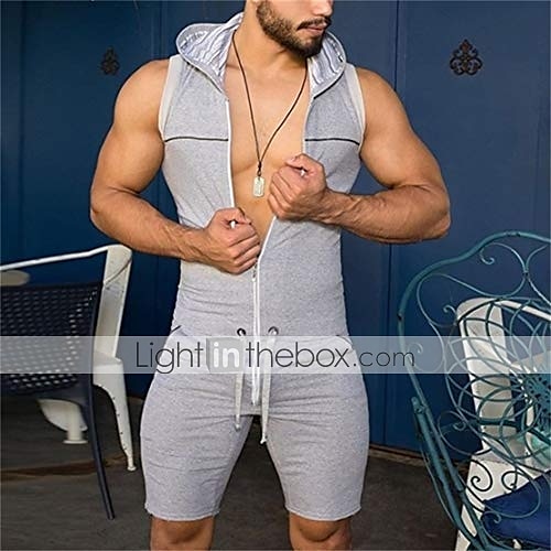 Homens Macacão Shorts casuais Côr Sólida Respirável Ao ar livre Final de semana Esportes Legal Delgado Preto Vermelho de 2025 por $28.99 –P2