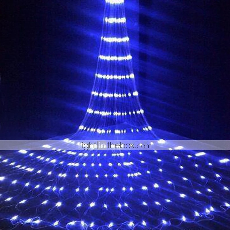 1x 3x3m ip44 fossefallsgardin led fairy string lys krans vannstrøm meteordusj regnlys for vindu istap fargerik dekorbelysning ac110v 120v 220v 230v 240v eu us plugg 2025 - $66.99 –P3