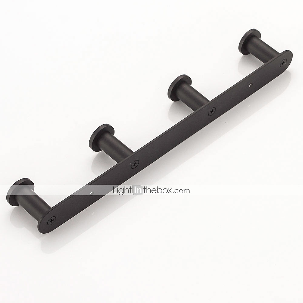 Robe Hook Wall Mounted with 3 or 4 or 5 or 6 Hooks New Design Stainless Steel Bathroom Painted Finishes Black 1pc 2025 - $33.99 –P6