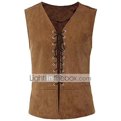Per uomo Gilet Panciotto Gilet in pelle scamosciata Prestazioni Feste Halloween Punk e gotico Rinascimento medievale Autunno Inverno Vintage ▾ Poliestere Elastene Cosplay Tinta unica Rosso bordeaux del 2026 a $39.99 –P1