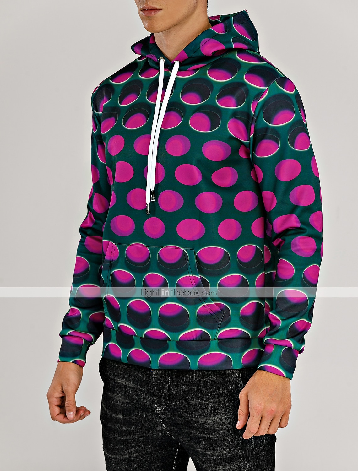Homens Geométrica 3D Moletom Moletons Designer Básico Manga Longa Com Capuz Vermelho Azul Outono Designer de 2025 por $29.99 –P5