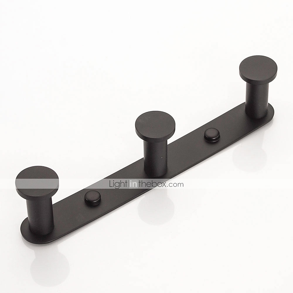 Robe Hook Wall Mounted with 3 or 4 or 5 or 6 Hooks New Design Stainless Steel Bathroom Painted Finishes Black 1pc 2025 - $33.99 –P3