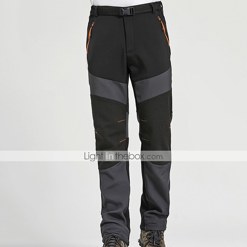 Herr Softshell-byxor Lappverk Vinter Utomhus Standardpassform Vattentät Vindtät Fleecefoder Andningsfunktion Byxa Svart Armégrön Fiske Klättring Camping / vandring / grottforskning S M L XL XXL 2025 - $36.99 –P3