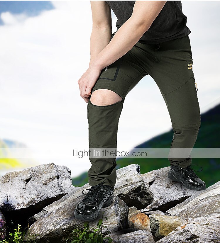wandelen stretch broek heren converteerbare sneldrogende lichtgewicht afritsbare outdoor reizen safari broek # 818-khaki-40 2025 - $35.99 –P7