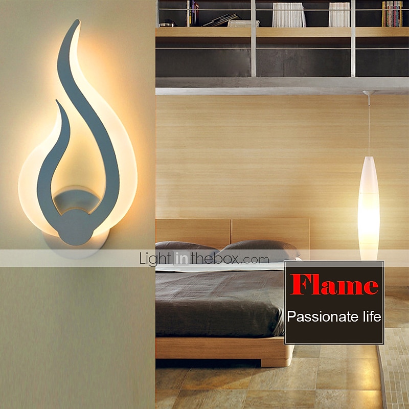 Lightinthebox 1-Light 31cm LED Wall Lamps Fire Shape Design Wall Sconces Modern Minimalist Style Shops / Cafes Acrylic Wall Light Generic 10W IP44 2025 - $42.99 –P9