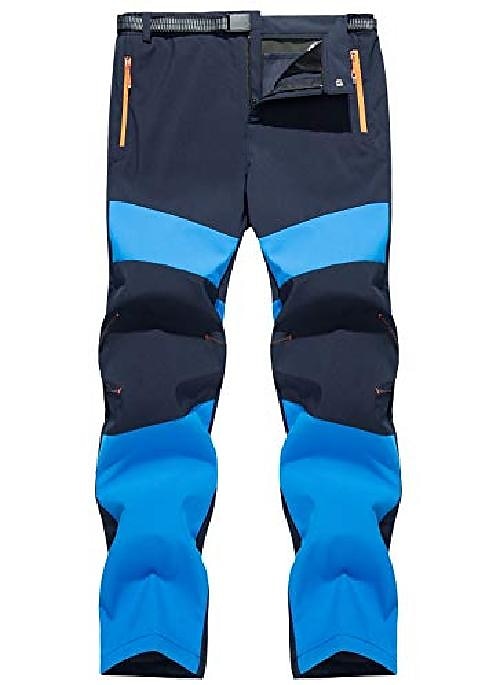 herren trekkinghose gefütterte softshellhose wanderhose funktionshose schnell trocknende hosen männer freizeithose outdoorhose stretch arbeitshose-blau-4xl 2025 - $39.99 –P1