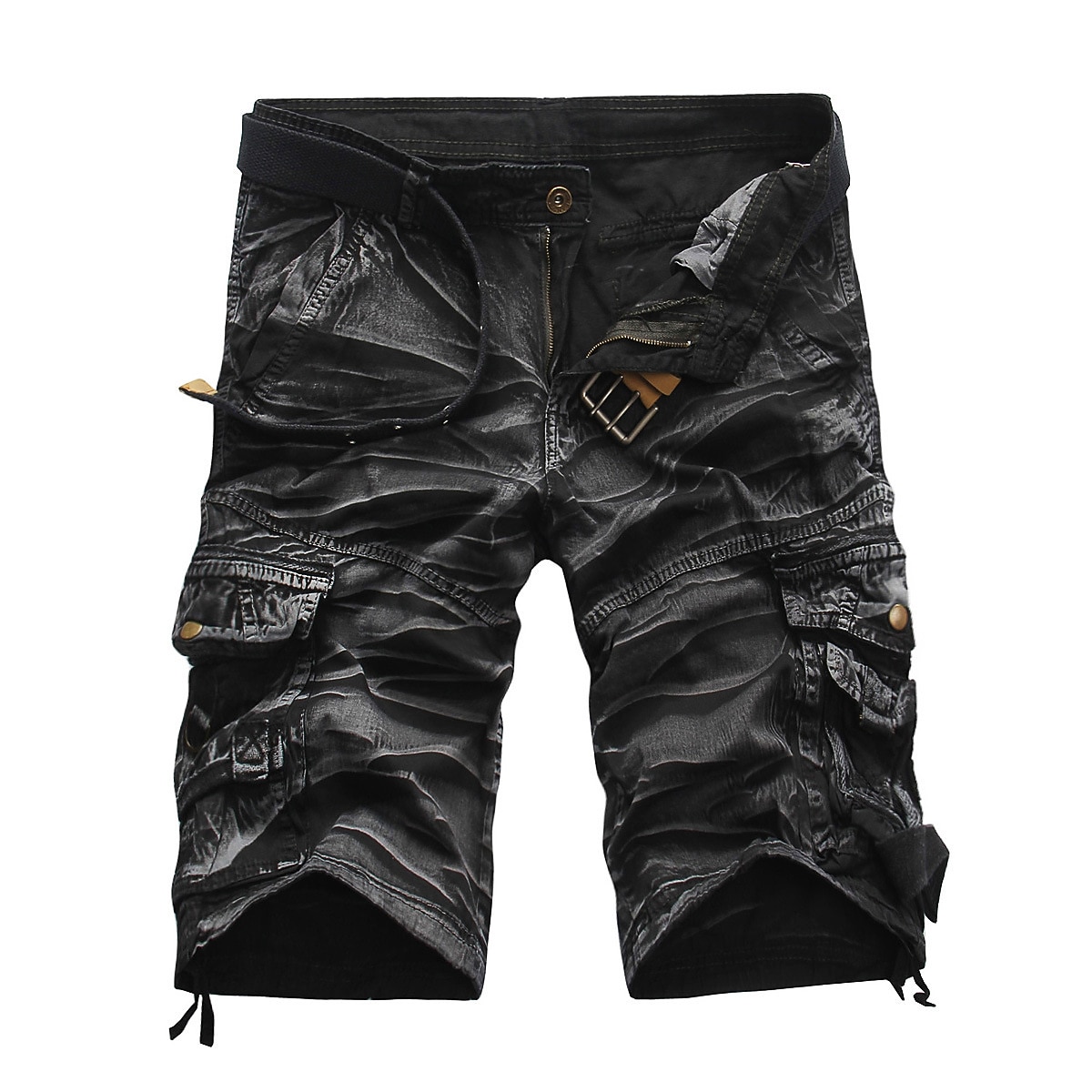 Voor heren Tactische korte broek Cargoshorts Camouflage shorts Zomer korte broeken Effen Kleur camouflage Ripstop Ademend Korte broeken Militair Zwart Leger Groen 2025 - $23.99 –P3