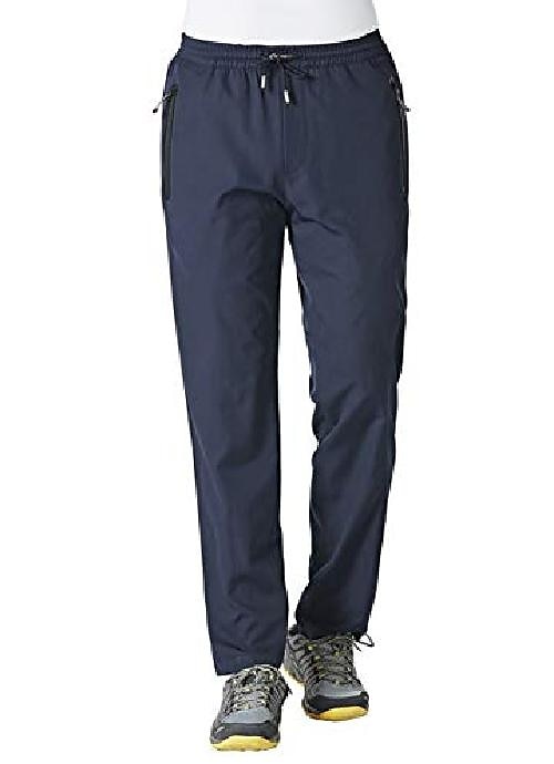 Calça de corrida masculina ysento, clara, com bolsos com zíper azul escuro de 2025 por $41.99 –P1