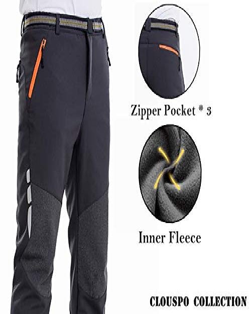 vaellushousut mens softshell fleece lämmin tuulenpitävä kävelyhousut ulkohousut hiihtohousut kiipeilyyn, vaellukseen, ulkoiluun (uk m / tag xl, harmaa) 2025 - $34.99 –P5
