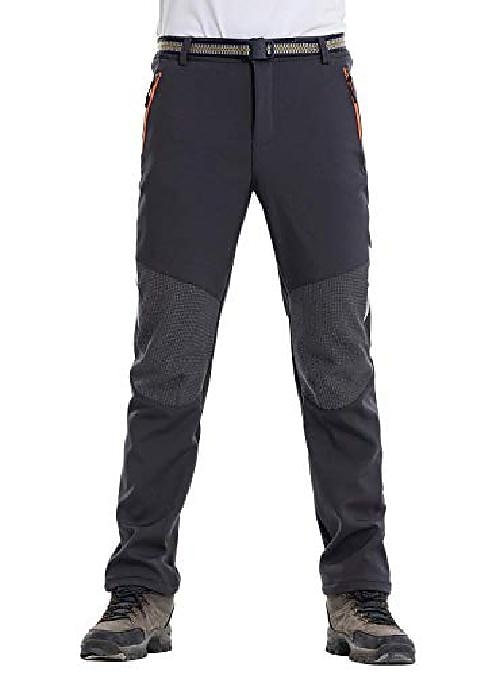 vaellushousut mens softshell fleece lämmin tuulenpitävä kävelyhousut ulkohousut hiihtohousut kiipeilyyn, vaellukseen, ulkoiluun (uk m / tag xl, harmaa) 2025 - $34.99 –P7