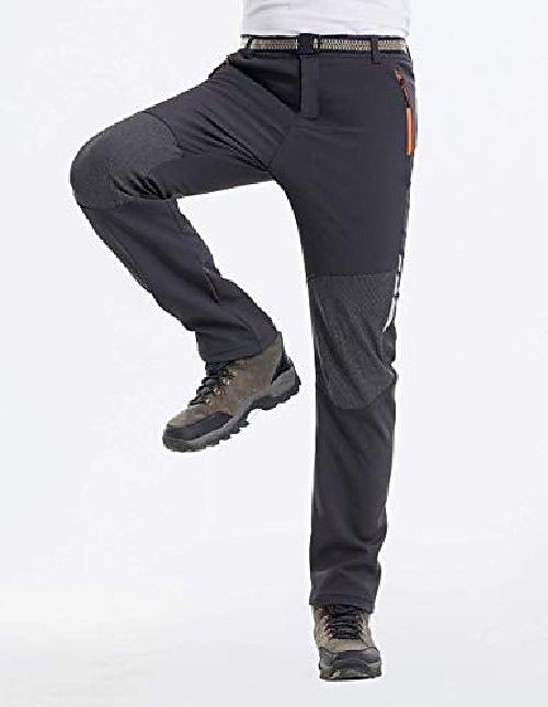 vaellushousut mens softshell fleece lämmin tuulenpitävä kävelyhousut ulkohousut hiihtohousut kiipeilyyn, vaellukseen, ulkoiluun (uk m / tag xl, harmaa) 2025 - $34.99 –P6