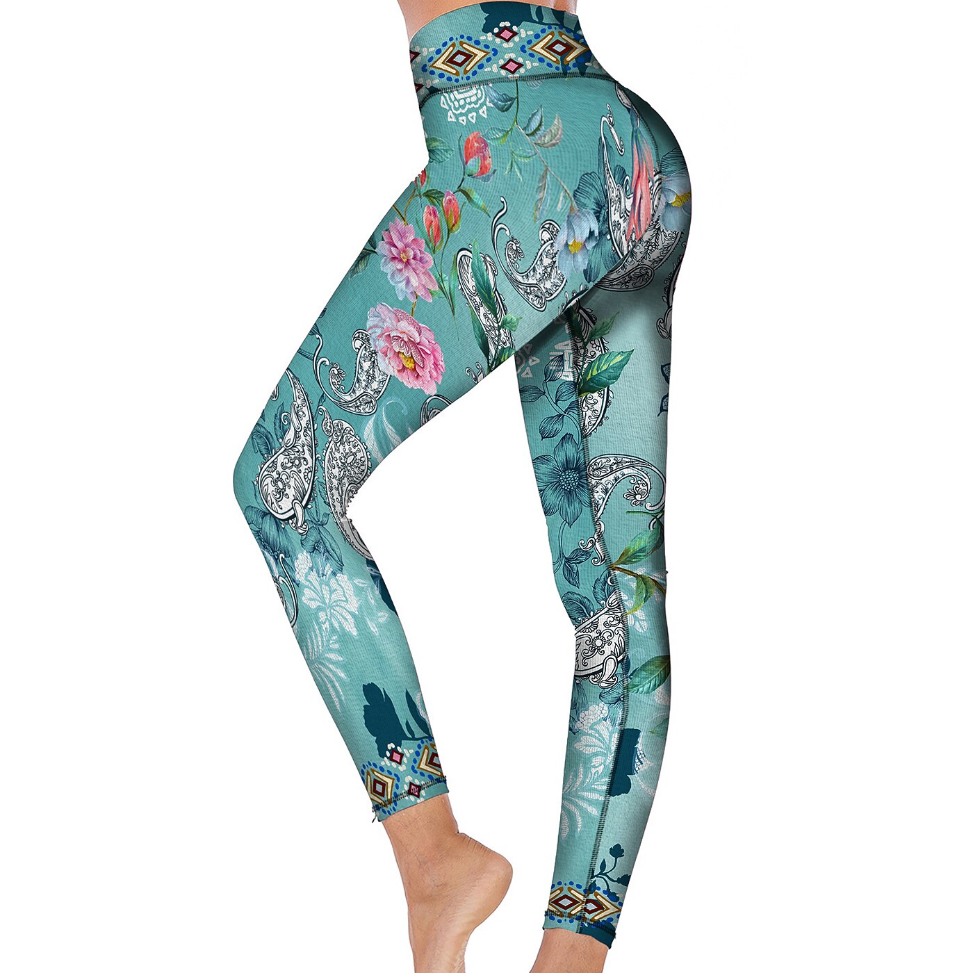 Per donna Pantaloni da yoga Sollevamento glutei Controllo addominale Vita Alta Allenamento in Palestra Corsa Fitness Collant Leggings Paisley Stampa Verde Autunno Inverno Gli sport Abbigliamento del 2026 a $16.99 –P1