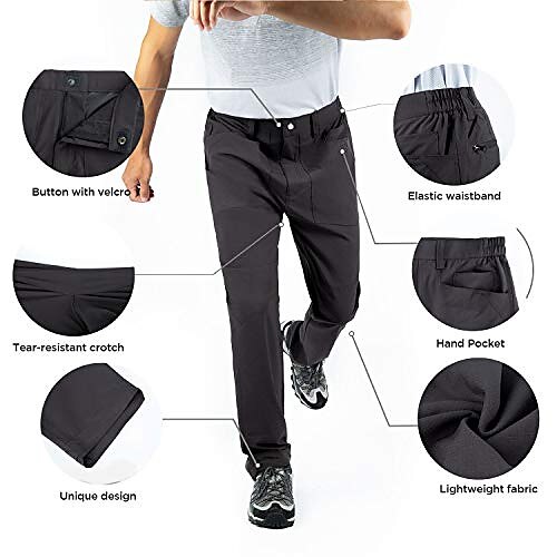 heren-trekkingbroek-wandelbroek-zomer (donkergrijs, xxl) 2025 - $25.99 –P6