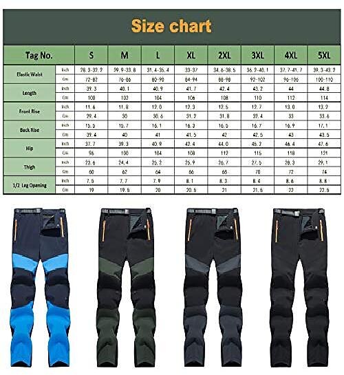 herren trekkinghose gefütterte softshellhose wanderhose funktionshose schnell trocknende hosen männer freizeithose outdoorhose stretch arbeitshose-blau-4xl 2025 - $39.99 –P5