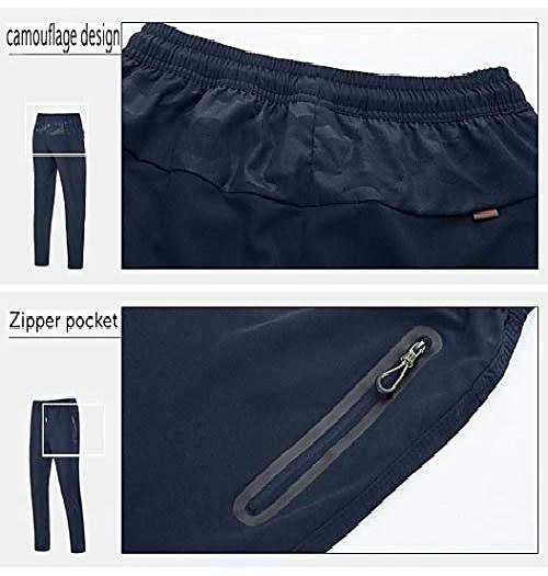 Calça de corrida masculina ysento, clara, com bolsos com zíper azul escuro de 2025 por $41.99 –P7