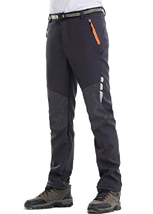 vaellushousut mens softshell fleece lämmin tuulenpitävä kävelyhousut ulkohousut hiihtohousut kiipeilyyn, vaellukseen, ulkoiluun (uk m / tag xl, harmaa) 2025 - $34.99 –P1