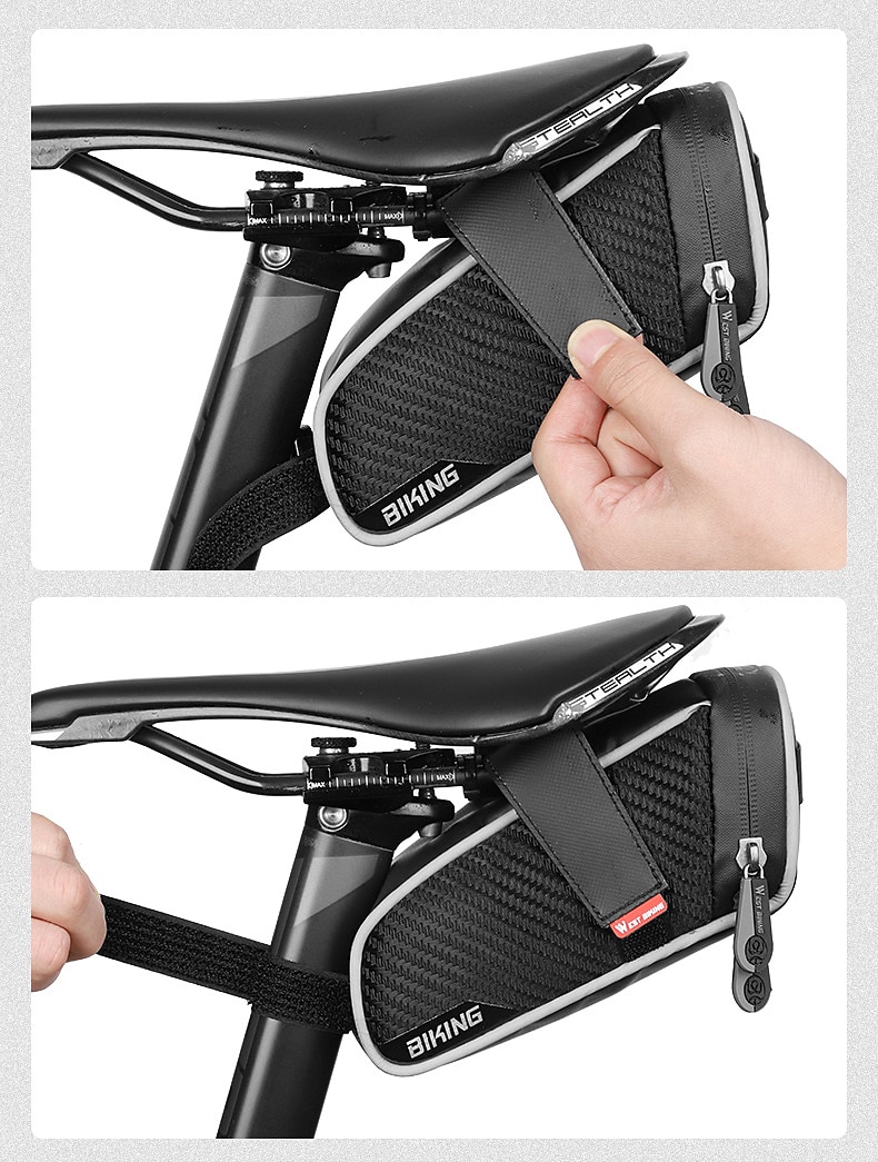 2025年 1.5 L 自転車用リアバッグ 耐久性 簡単装着 自転車用バッグ PU 自転車用バッグ サイクリングバッグ サイクリング トライアスロン  コレクション – $25.99 –P15