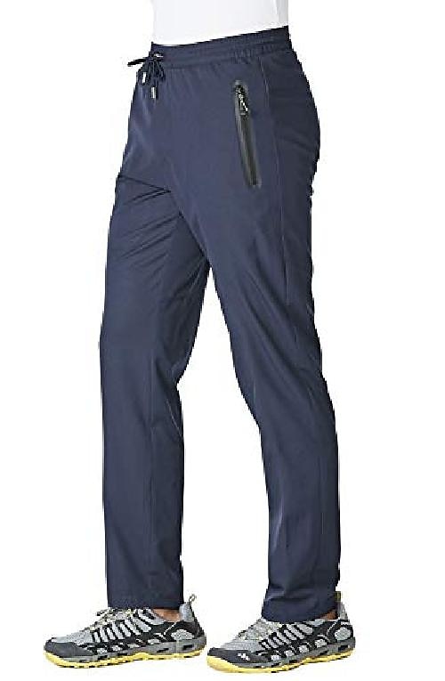 Calça de corrida masculina ysento, clara, com bolsos com zíper azul escuro de 2025 por $41.99 –P3