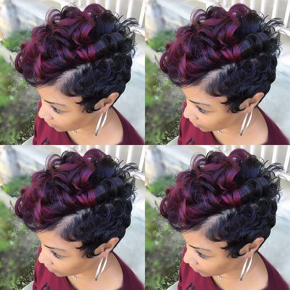 parrucche nere per le donne breve ombre marrone nero capelli ricci parrucche per le donne nere parrucche sintetiche corte per le donne nere parrucche delle donne afroamericane del 2025 a $23.99 –P1