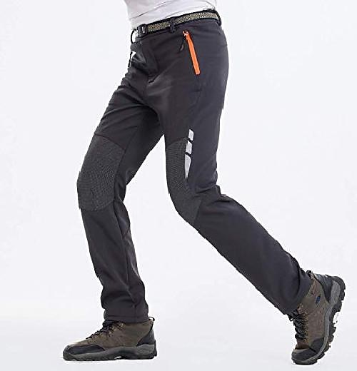 vaellushousut mens softshell fleece lämmin tuulenpitävä kävelyhousut ulkohousut hiihtohousut kiipeilyyn, vaellukseen, ulkoiluun (uk m / tag xl, harmaa) 2025 - $34.99 –P3