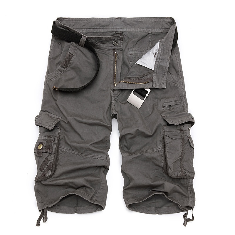 Herre Cargoshorts Shorts til turbruk Benetrekk Multi lomme Flere lommer عادي Kamuflasje Farge Pustende Utendørs Knelengde Avslappet Daglig Gatemote Stilfull Gul Militærgrønn Mikroelastisk 2025 - $28.99 –P7