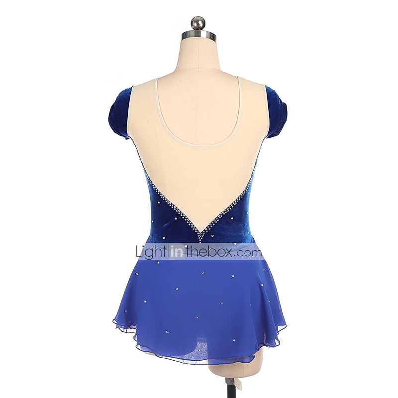 Kunstschaatsjurk Dames Voor meisjes Schaatsen Jurken Outfits Bordeaux Marine Blauw Lapwerk Asymetrische zoom Netstof Spandex Hoge Elasticiteit Opleiding Wedstrijd Kunstschaatskleding Met de hand 2026 - $106.99 –P3