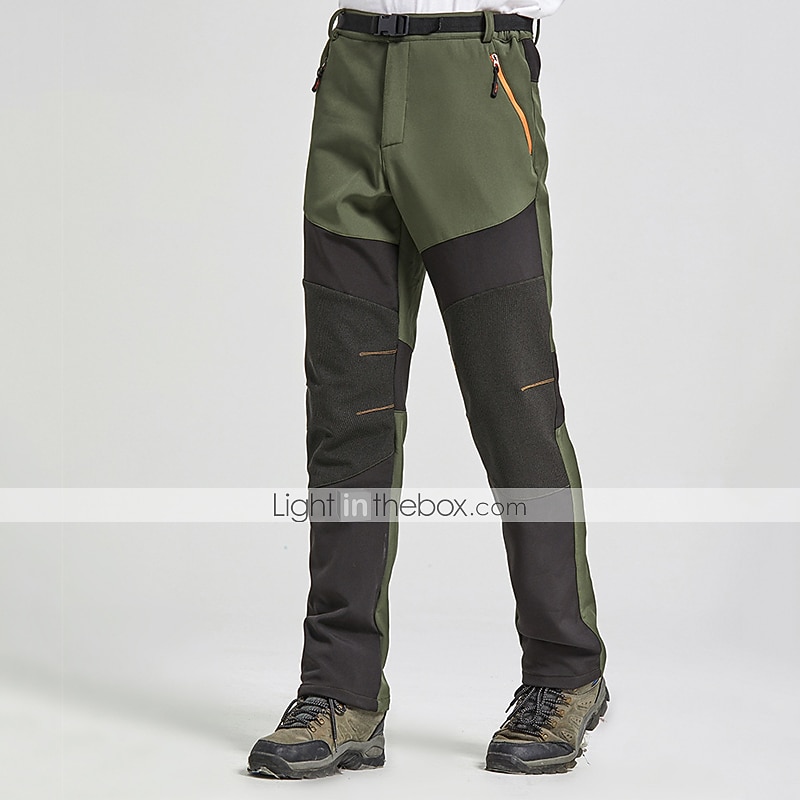 Herr Softshell-byxor Lappverk Vinter Utomhus Standardpassform Vattentät Vindtät Fleecefoder Andningsfunktion Byxa Svart Armégrön Fiske Klättring Camping / vandring / grottforskning S M L XL XXL 2025 - $36.99 –P1