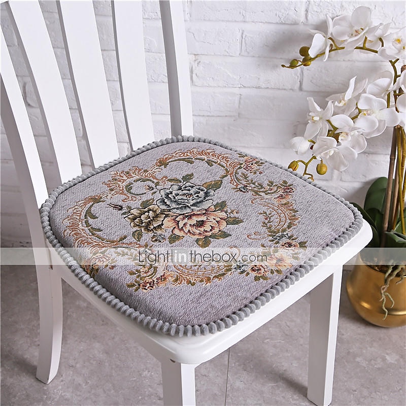 Dekorative Wurfkissen, exquisiter Jacquard, einfarbig, europäischer Stil, Prägung, verdicktes Stuhlkissen, Heimbüro-Sitz, Bar, Esszimmerstuhl, Sitzpolster, Garten-Bodenkissen 2025 - $27.99 –P1