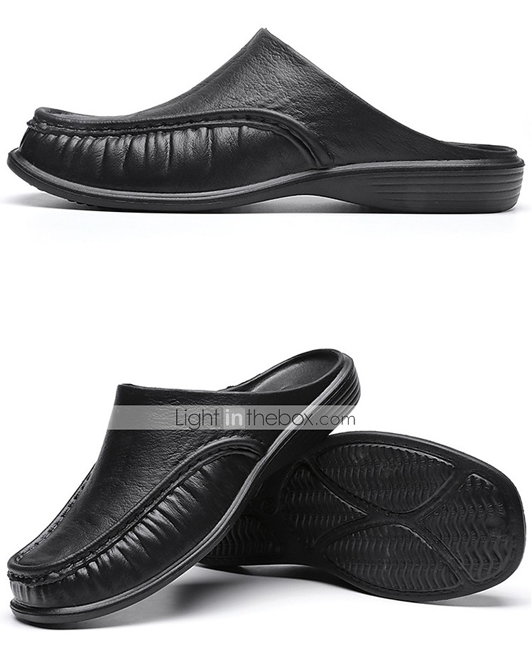 miesten mustat eva-slip-on -loaferit – mukavat vapaa-ajan muulit sisä- ja ulkokäyttöön 2025 - $19.99 –P3