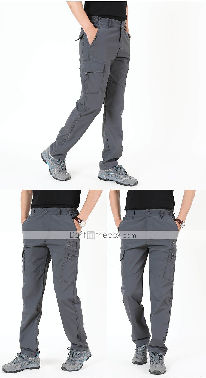 Men's Work Pants Waterproof Hiking Pants Summer Outdoor Waterproof Ripstop Windproof Breathable Pants / Trousers Cargo Pants Bottoms Black Blue Cotton Fishing Hiking Climbing M L XL XXL XXXL 2025 - $24.99 –P9