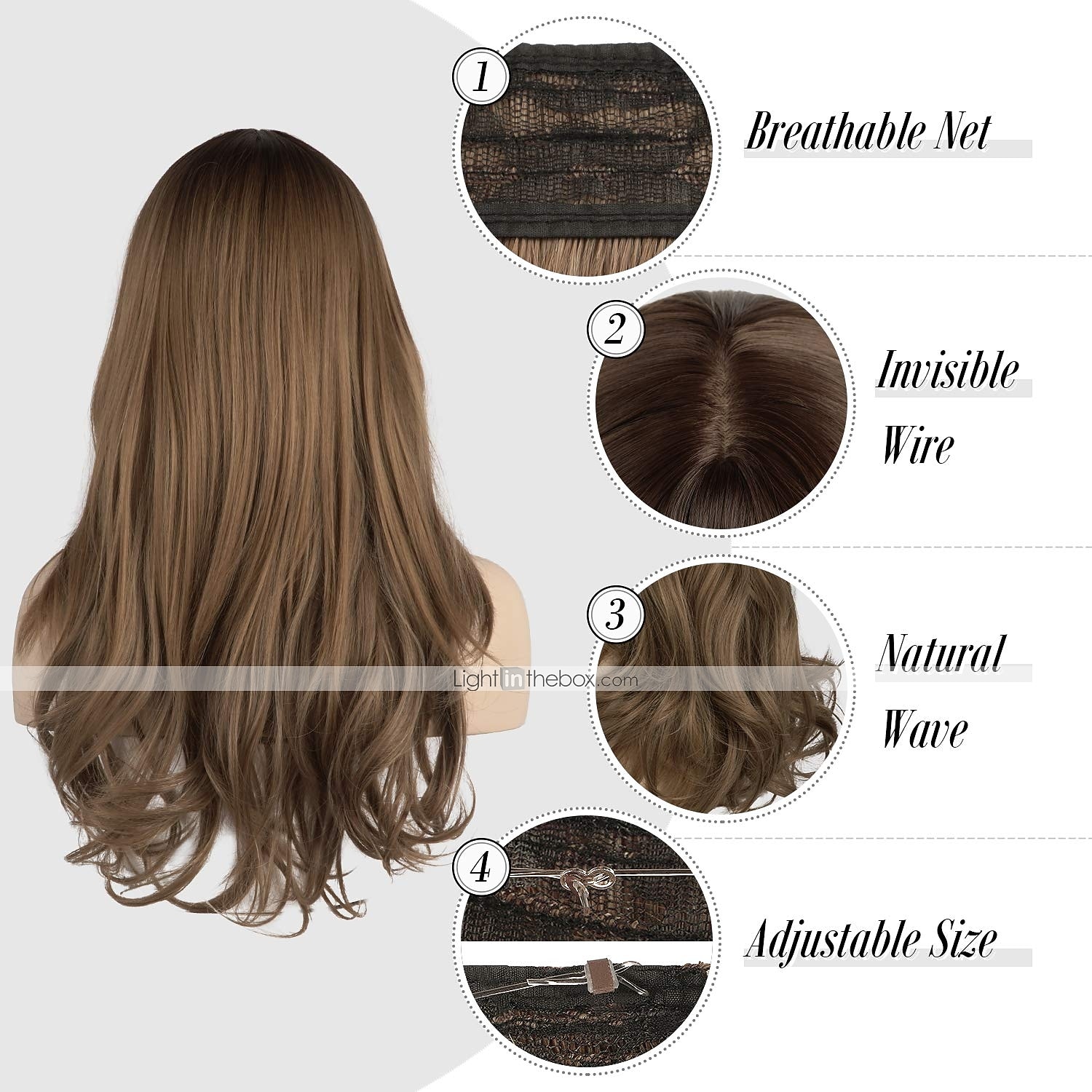 hair extensions onzichtbare geheime draad verborgen kroon hair extensions een stuk krullend golvend verborgen haarverlenging synthetische haarstukjes voor vrouwen 20 inch 2026 - $10.99 –P6