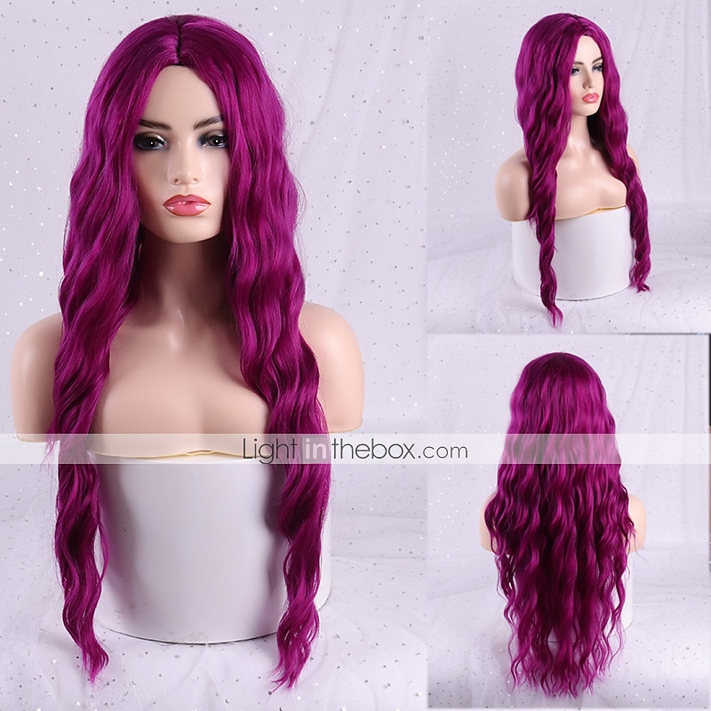 Synthetische pruiken Body Golf Middelste stuk Machinegemaakt Pruik Roze Lang A1 A2 A3 A4 A5 Synthetisch haar Dames Klassiek Modieus Roze Rood / Alledaagse kleding 2025 - $24.99 –P5
