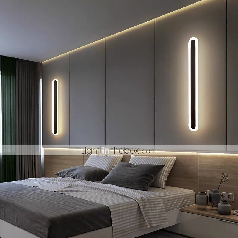 Lightinthebox 80cm conduziu luzes de parede lâmpada de parede longa minimalista simples quarto sala de jantar luz de parede acrílica 220-240v 20 w de 2025 por $132.99 –P2