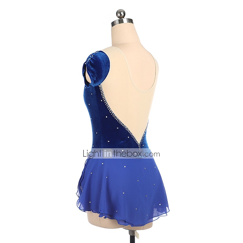 Kunstschaatsjurk Dames Voor meisjes Schaatsen Jurken Outfits Bordeaux Marine Blauw Lapwerk Asymetrische zoom Netstof Spandex Hoge Elasticiteit Opleiding Wedstrijd Kunstschaatskleding Met de hand 2026 - $106.99 –P2