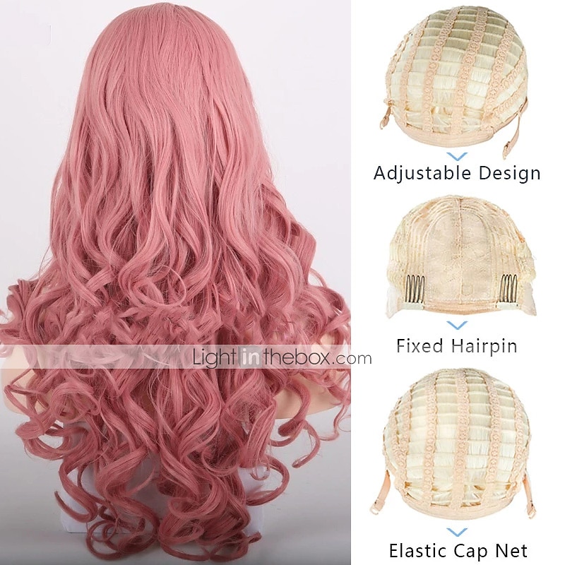 Cosplay kostuum pruik Diepe Golf Strakke pony Pruik Lang A1 A2 A3 A4 A5 Synthetisch haar Dames Klassiek Modieus Rood Zwart 2025 - $27.99 –P4