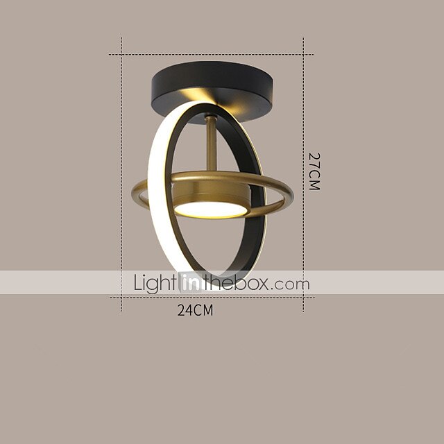 24cm LED Ceiling Light Modern Nordic Round Square Geometric Shapes Porch Light Corridor Aisle Flush Mount Lights Metal Painted Finishes LED Modern 220-240V 2025 - $137.99 –P10