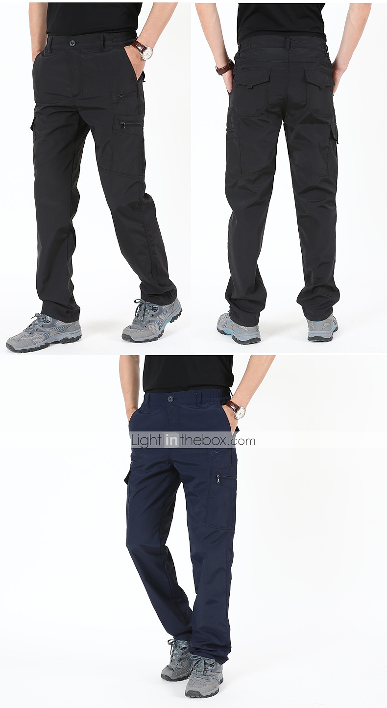 Men's Work Pants Waterproof Hiking Pants Summer Outdoor Waterproof Ripstop Windproof Breathable Pants / Trousers Cargo Pants Bottoms Black Blue Cotton Fishing Hiking Climbing M L XL XXL XXXL 2025 - $24.99 –P11