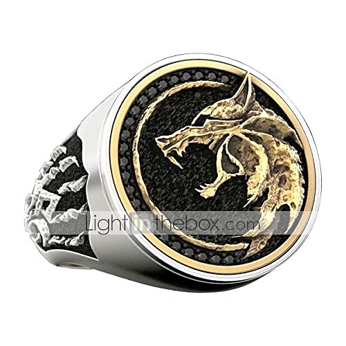 anelli in acciaio inossidabile per uomo - anelli fantastici norse odin fenrir anello vichingo mago guerriero cacciatore testa di lupo in rilievo zampa di lupo anelli di gioielli vantaggiosi - moda del 2025 a $5.49 –P1